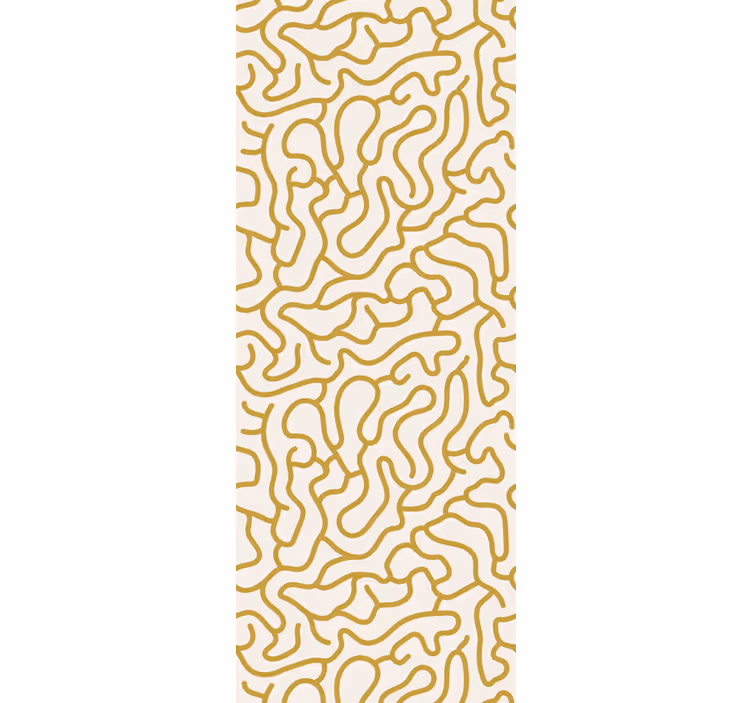 Curvy Line Pattern wallpaper geometric - TenStickers