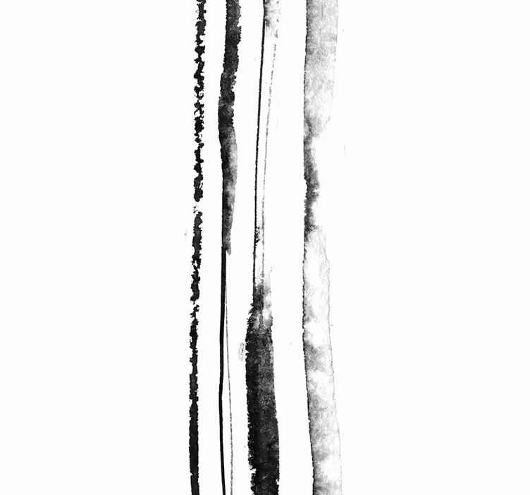 Organic black and white pattern vertical striped wallpaper - TenStickers