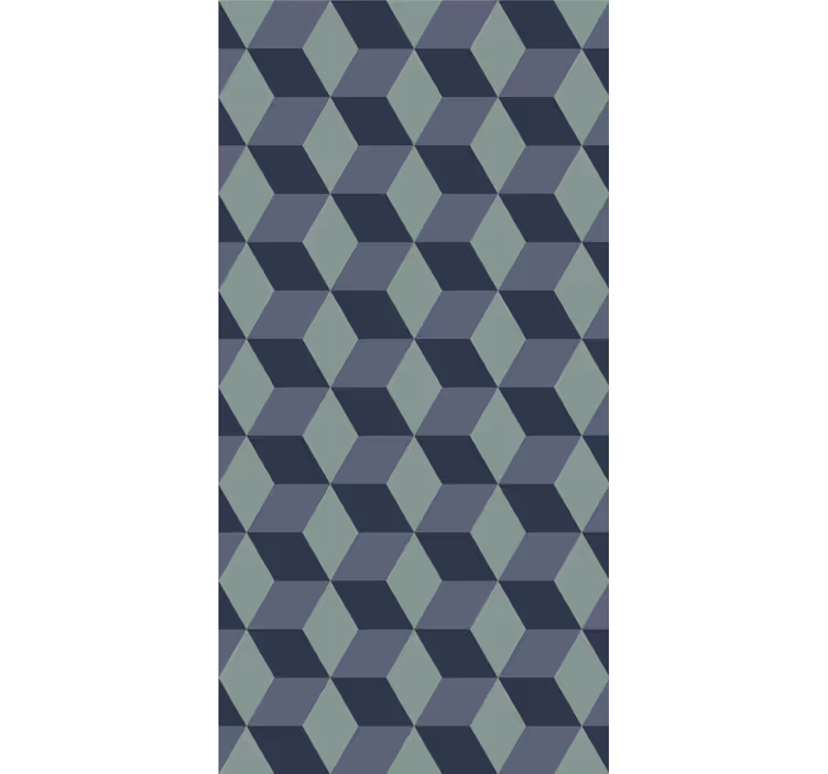 3D cubes pattern wallpaper geometric - TenStickers