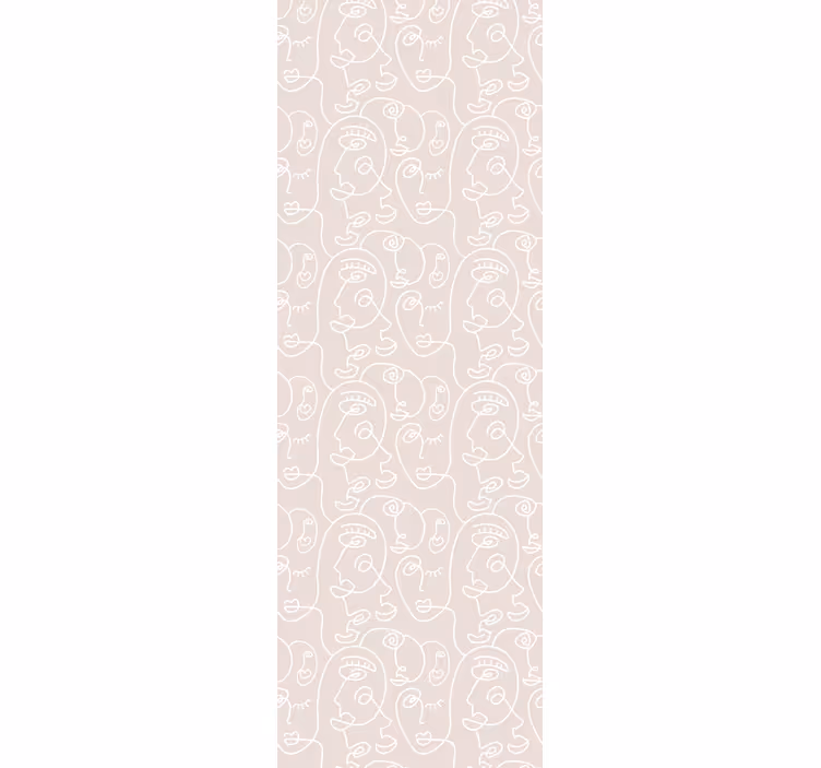 Abstract Face Patterns art deco wallpaper - TenStickers