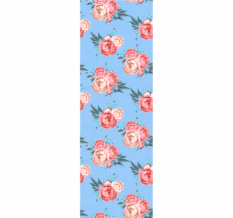 Blossoming rose patterns flowers wallpaper - TenStickers
