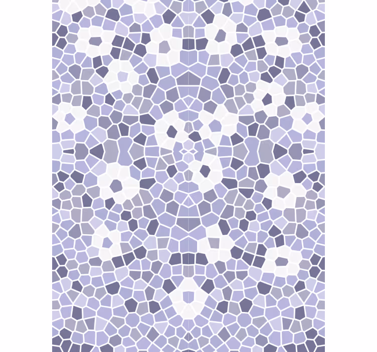Mosaic Floral Pattern tiles wallpaper - TenStickers