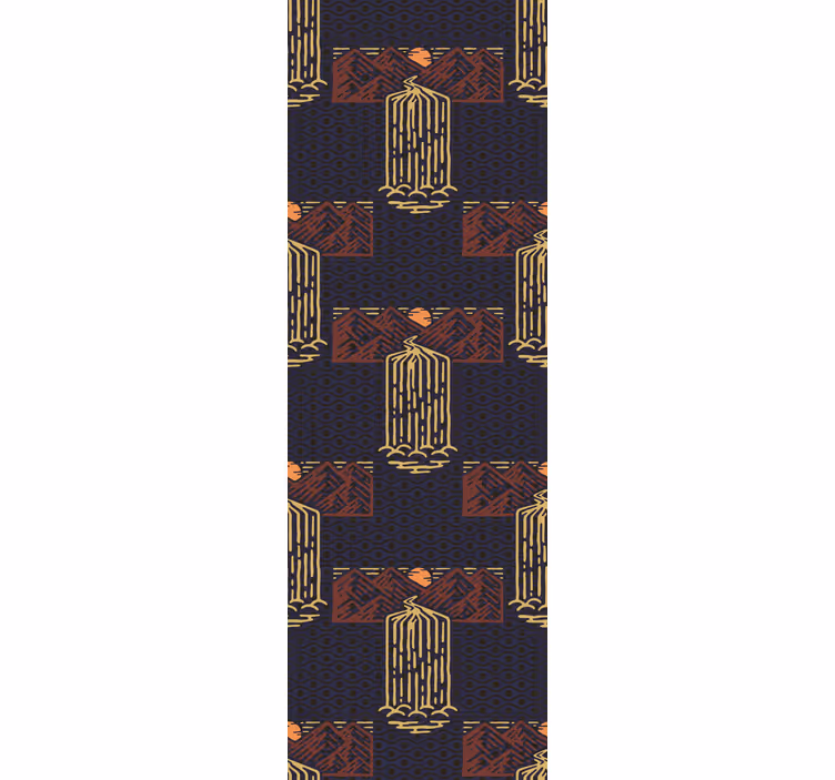 Retro waterfall landscape other vintage wallpaper - TenStickers