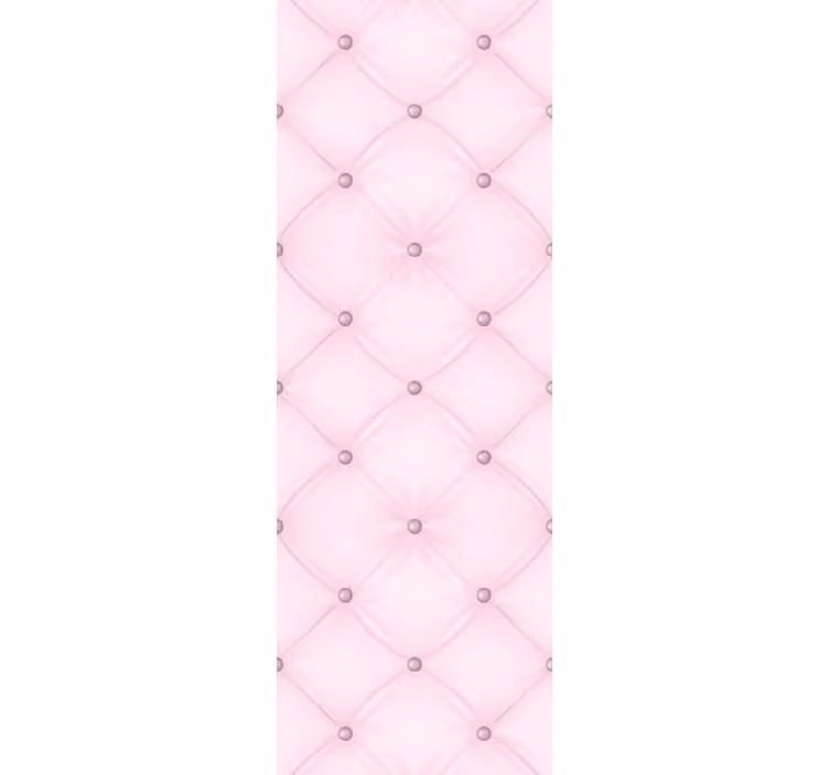 Elegant pink button tufting textured wallpaper - TenStickers