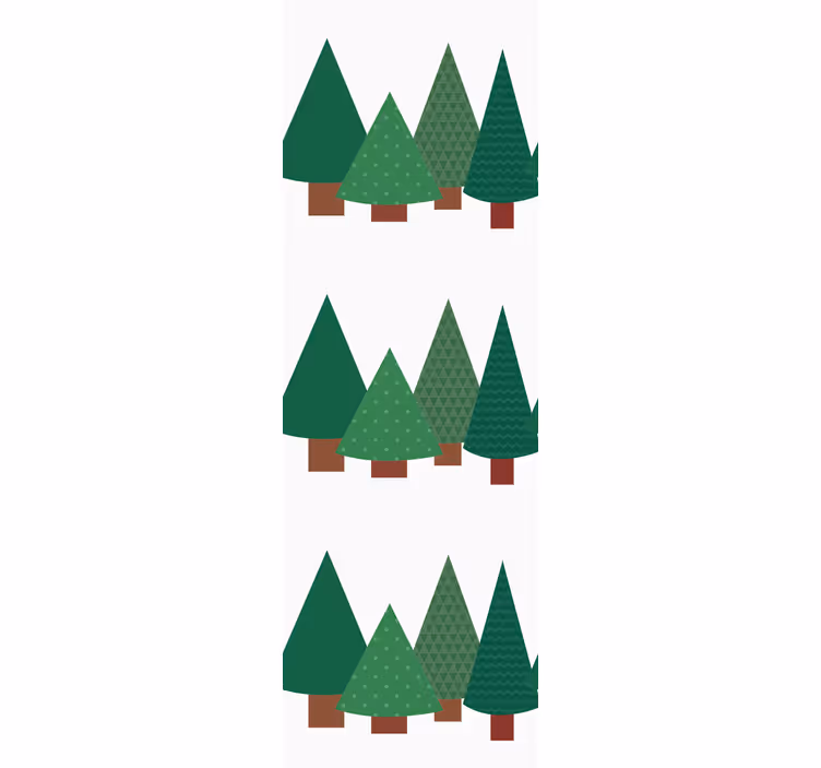 Pinecone Evergreens christmas wallpaper - TenStickers