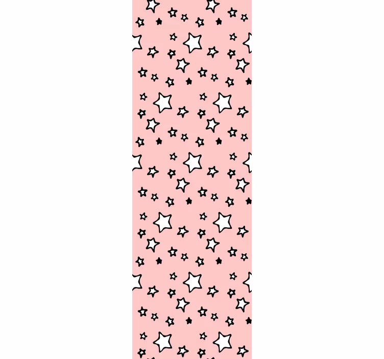 Pink stars design wallpaper for the nursery - TenStickers