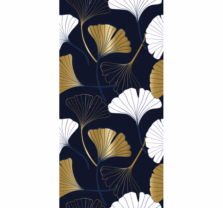 Ginkgo Leaf Composition wallpaper flowery - TenStickers