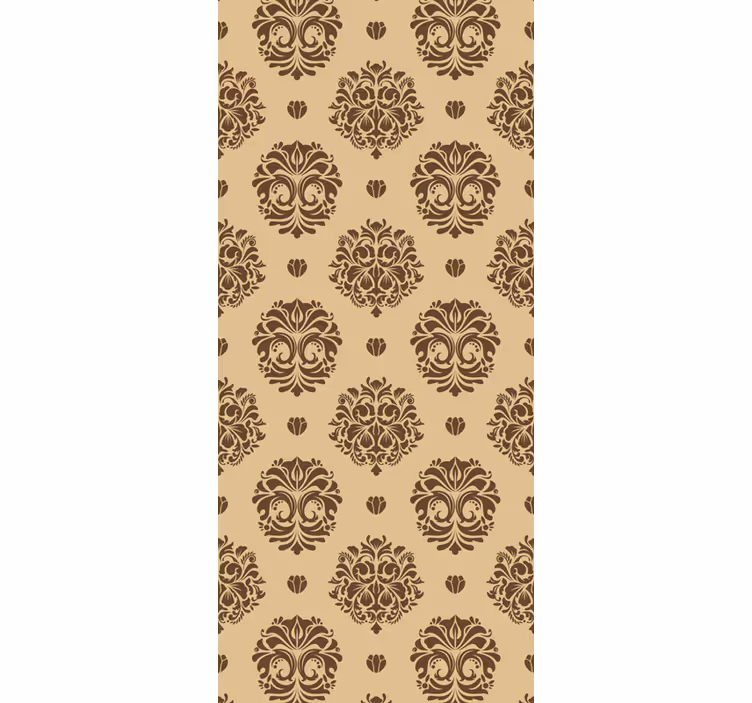 Ancient beige pattern wallpaper flowery - TenStickers