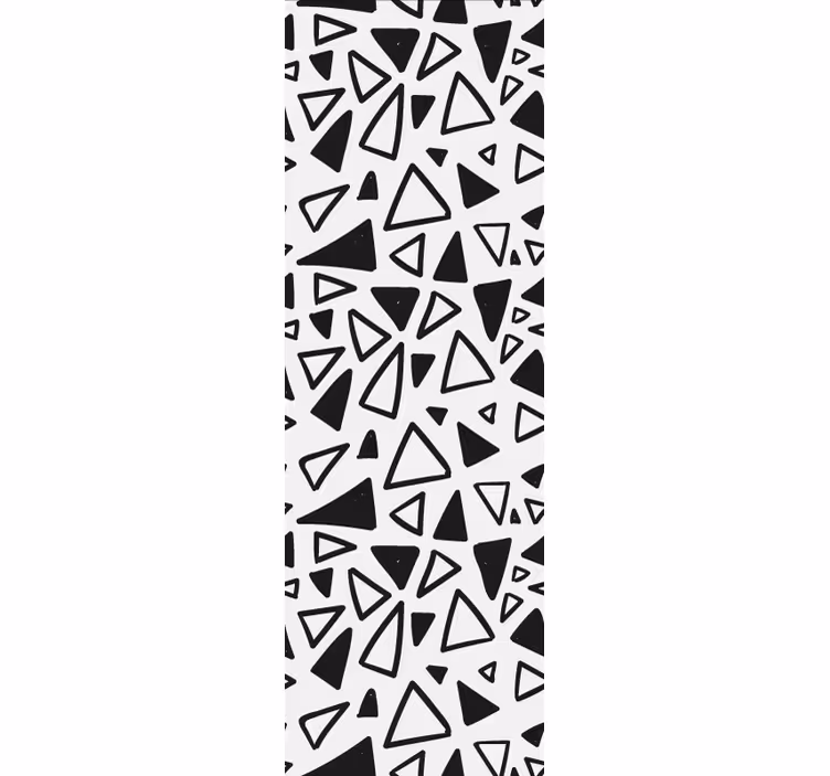 Black and white motif wallpaper triangles - TenStickers