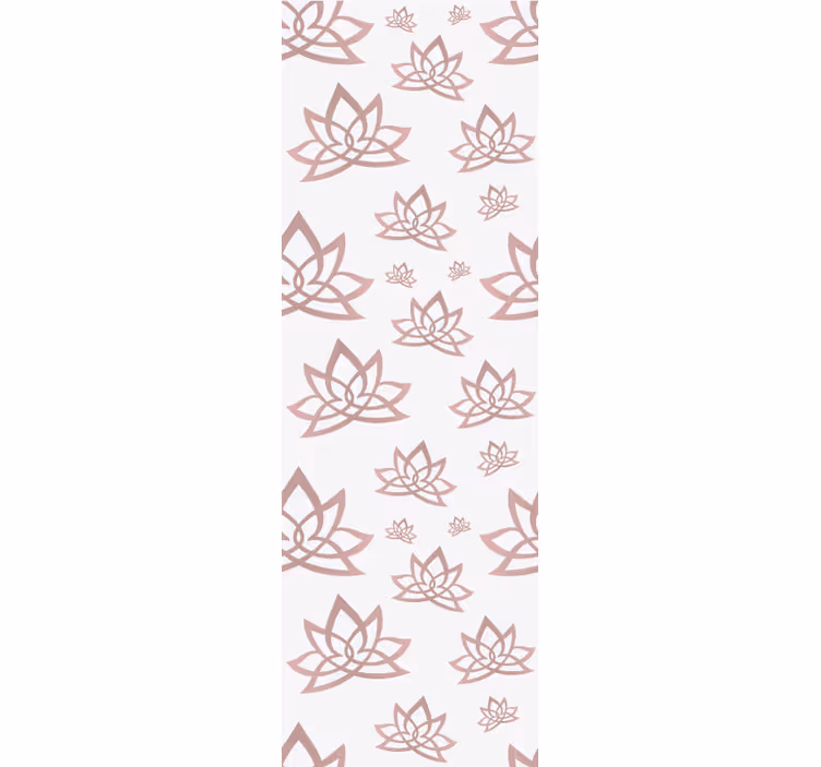 Lotus beige pattern wallpaper flowery - TenStickers