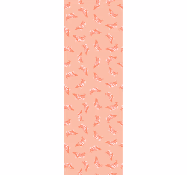 Birds wallpaper elegant pink design - TenStickers