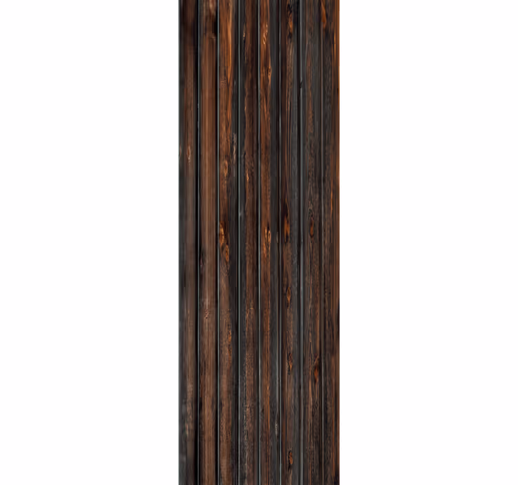 Elegant dark brown panels wood feature wallpaper - TenStickers