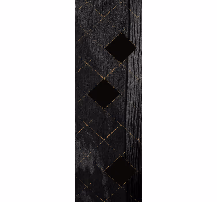 Black elegant pattern tiles wallpaper - TenStickers