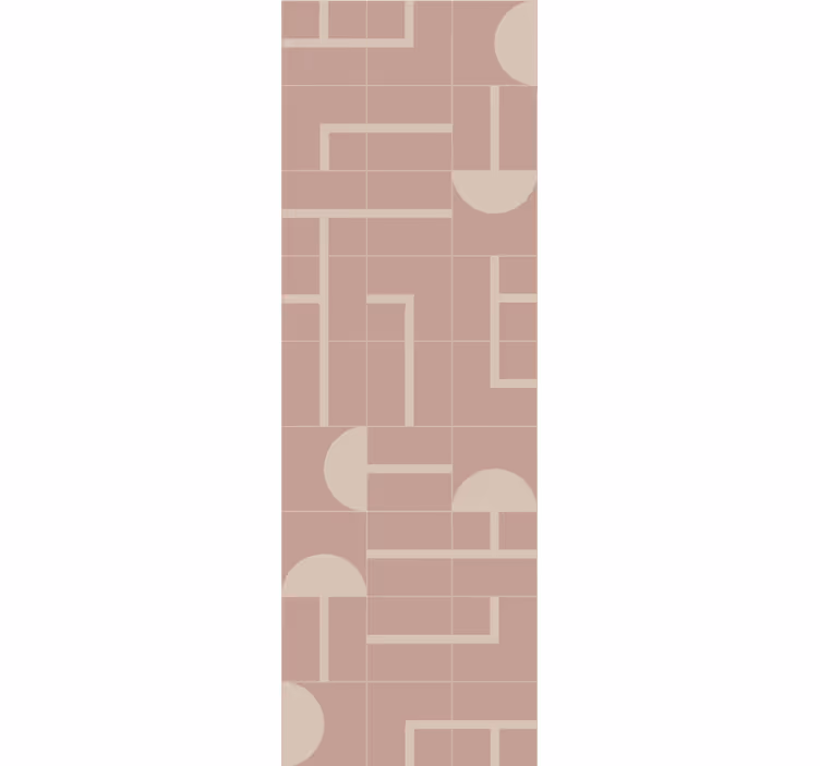 Beige soft shapes wallpaper geometric - TenStickers