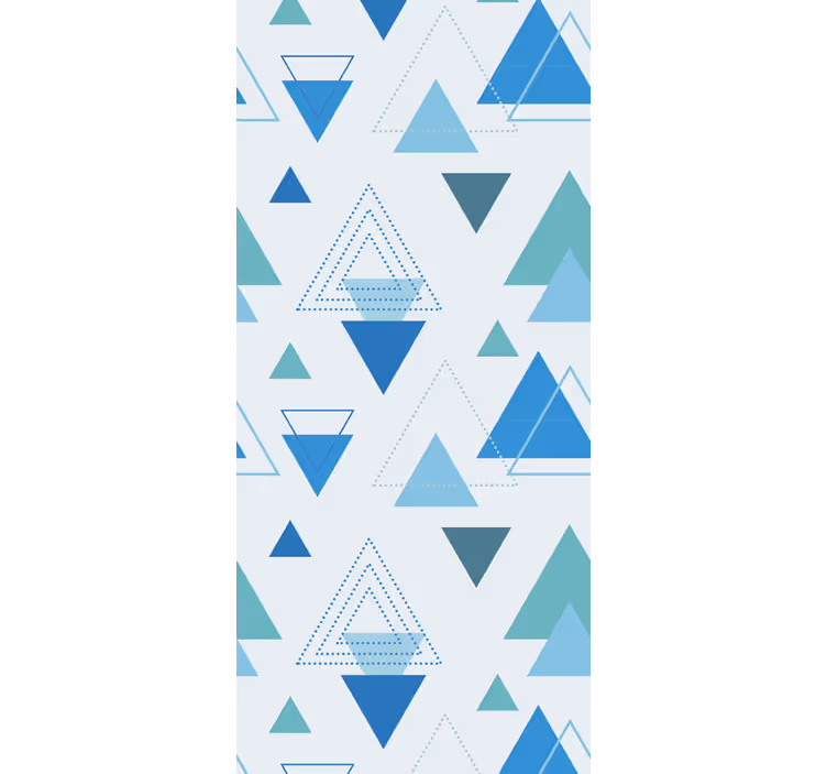 Blue modern shapes wallpaper triangles - TenStickers