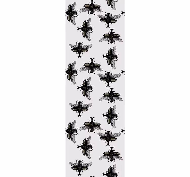 Black Insect Pattern cute animal wallpaper - TenStickers