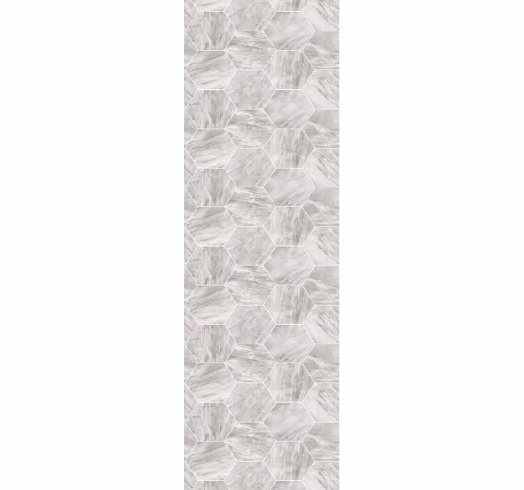 Hexagonal Tile Pattern wallpaper marble - TenStickers