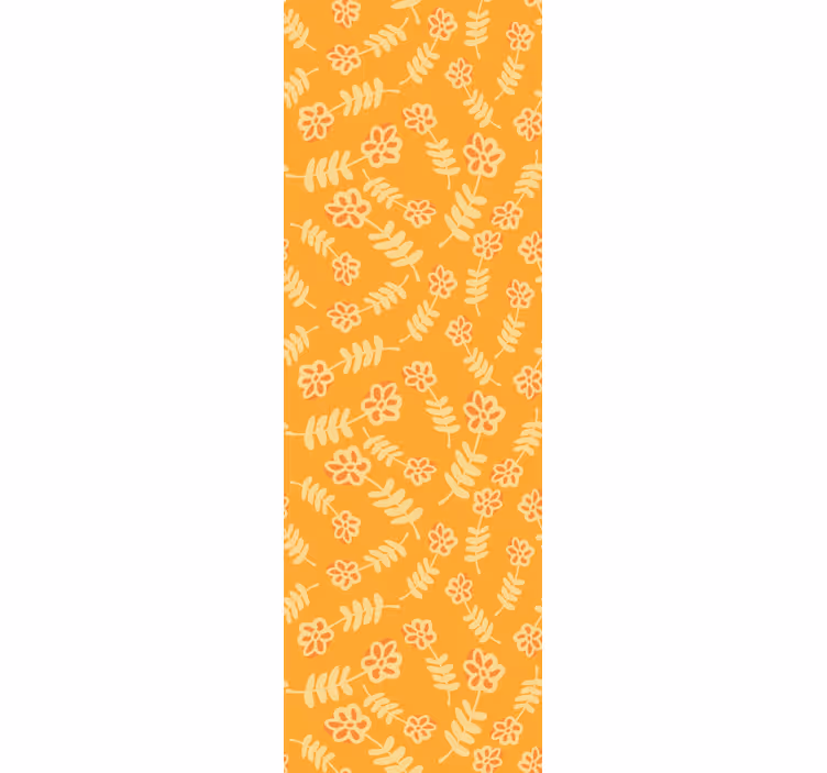 Yellow vibrant sprigs wallpaper flowery - TenStickers