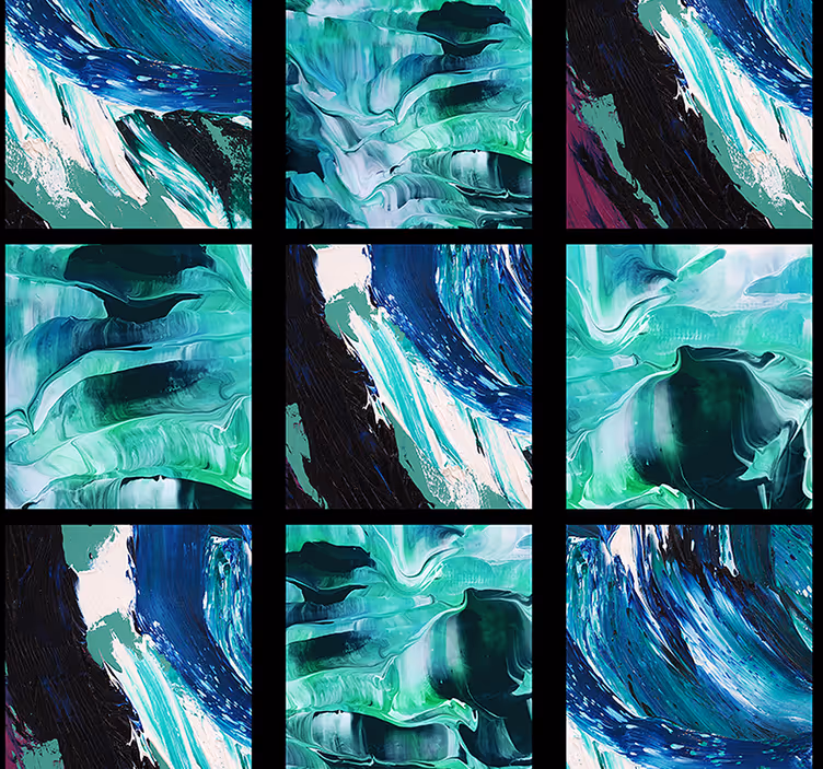 Azure Treasure Abstract Wallpaper - TenStickers