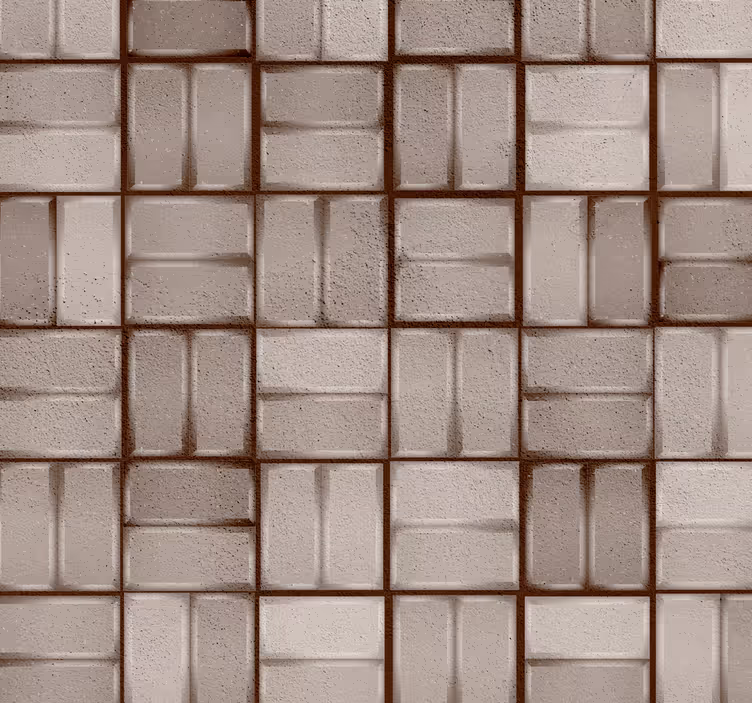 Textured stone blocks living room wallpaper - TenStickers