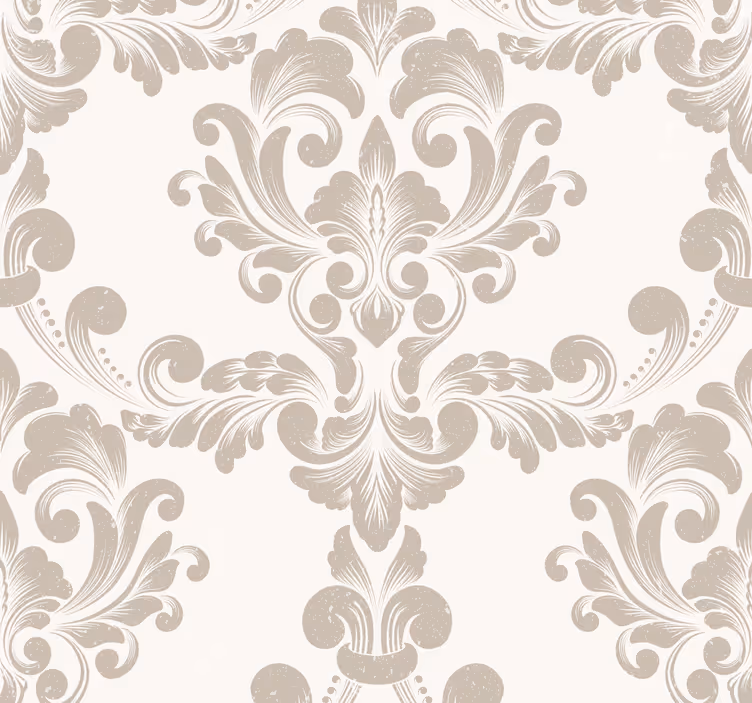 Classic Damask Pattern Wallpaper - TenStickers