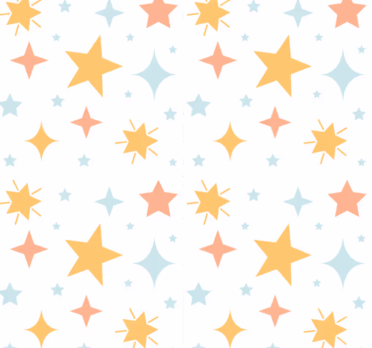 Starry Pattern stars wallpaper - TenStickers