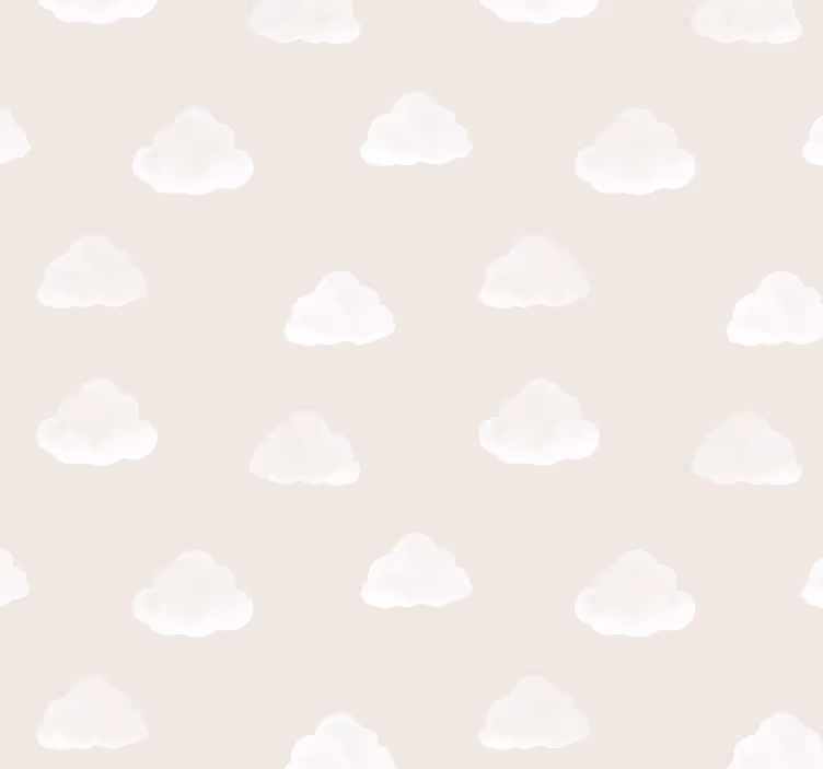 Beige clouds pattern wallpaper for the nursery - TenStickers