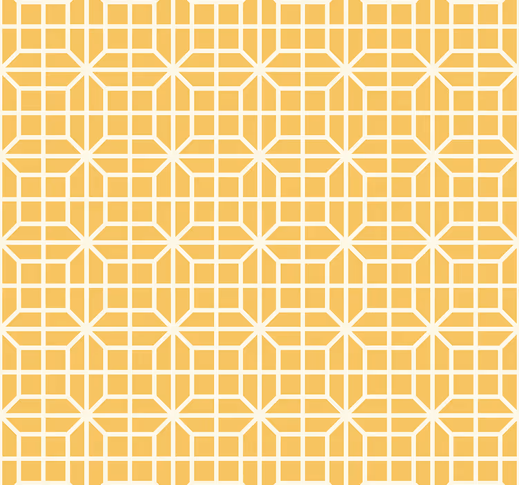 Geometric pattern the yellow wallpaper - TenStickers