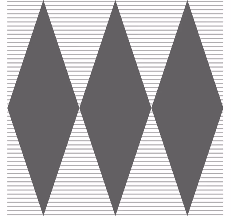 Grey diamond pattern geometric wallpaper - TenStickers