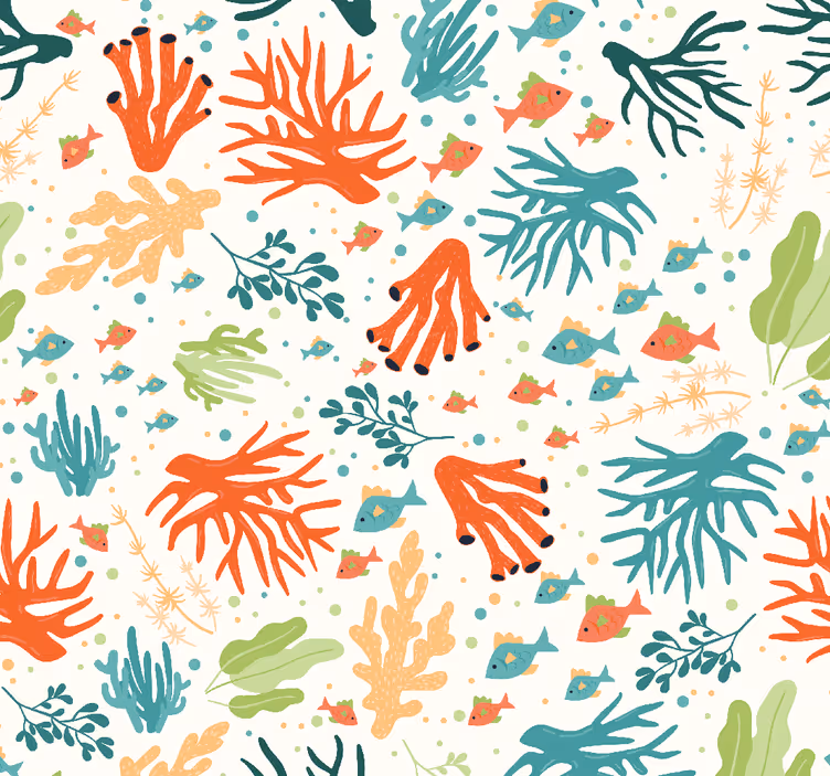 Marine Botanicals nature wallpaper - TenStickers