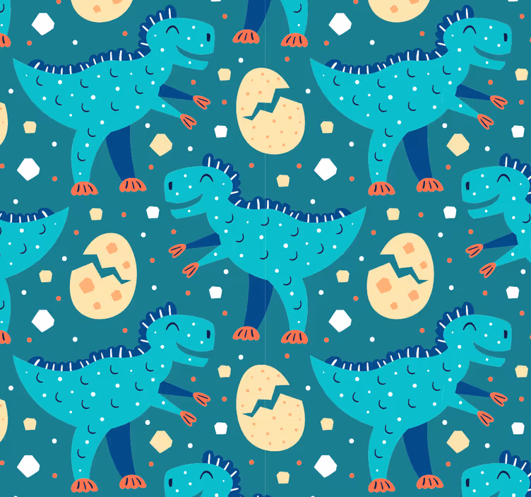 Dinosaur Motif dino wallpaper - TenStickers