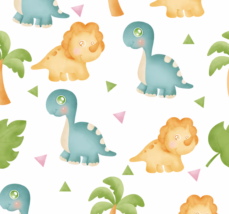 Dinosaur Playtime dino wallpaper - TenStickers