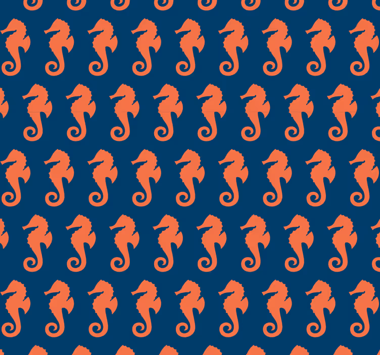 Seahorse Motif animal wallpaper - TenStickers