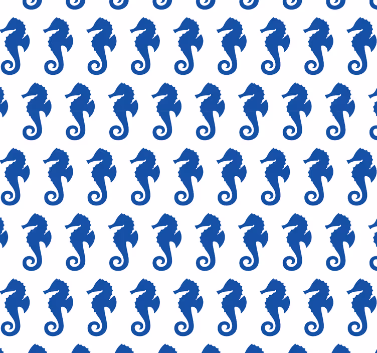 Seahorse Pattern cute animal wallpaper - TenStickers