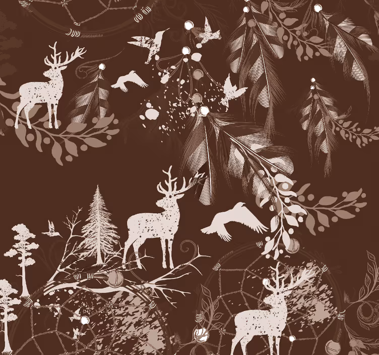 Woodland Creatures cute animal wallpaper - TenStickers