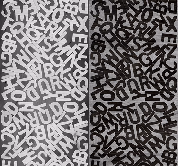 Alphabet Chaos text wallpaper - TenStickers