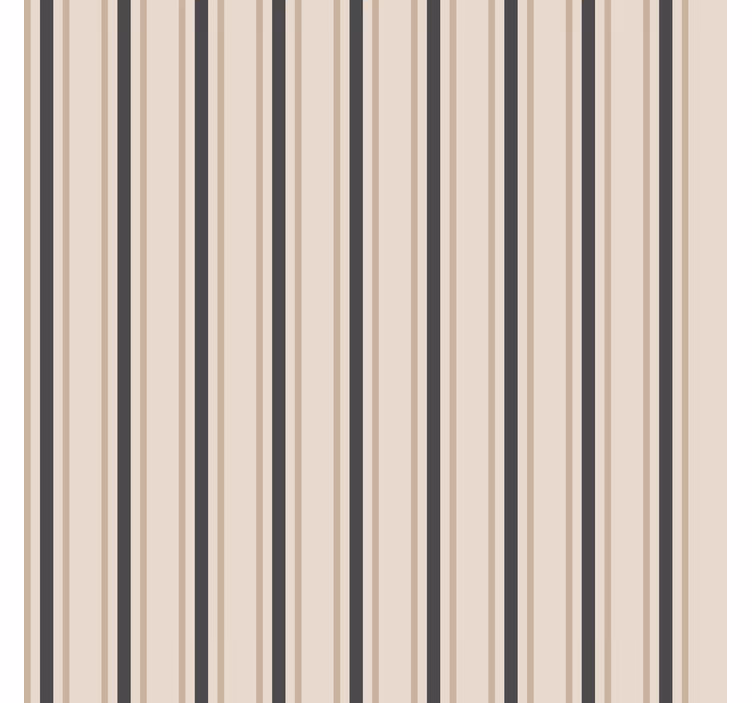 Black and beige colours vertical striped wallpaper - TenStickers