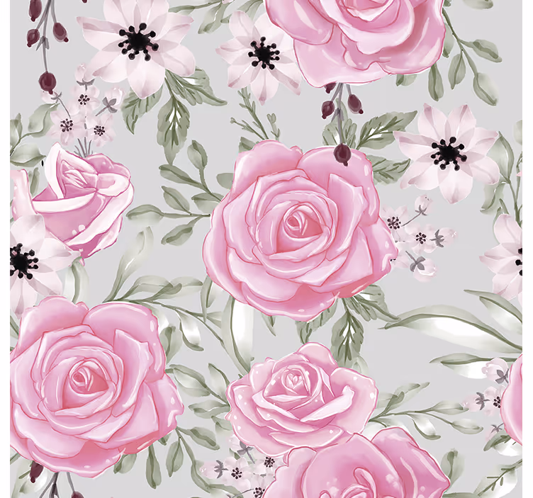 Floral Blossom Elegance flowers wallpaper - TenStickers
