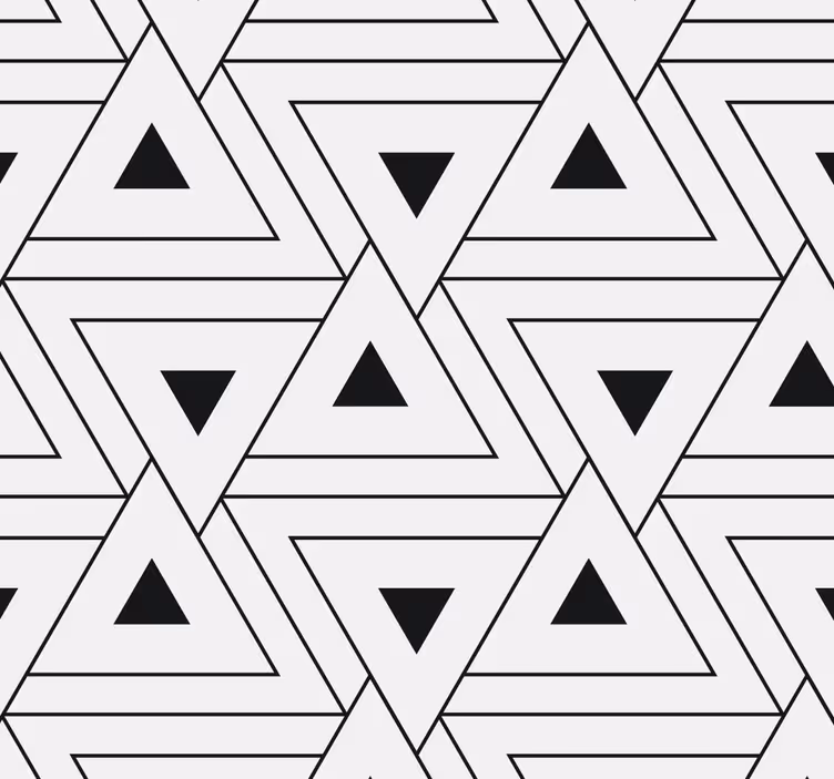 Triangular Pattern wallpaper geometric - TenStickers