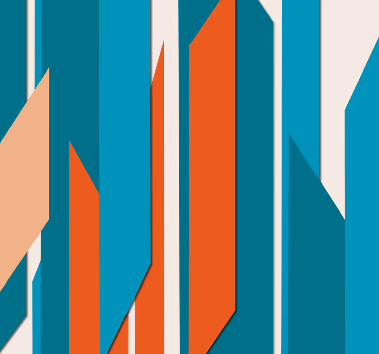 Wallpaper geometric for stylish wall design - TenStickers
