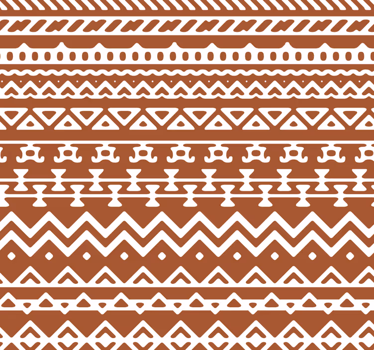 Geometric Patterned Interior master bedroom wallpaper - TenStickers