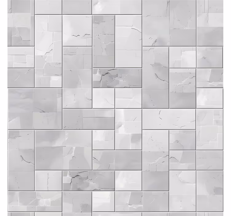 Grey tiles tiles wallpaper - TenStickers