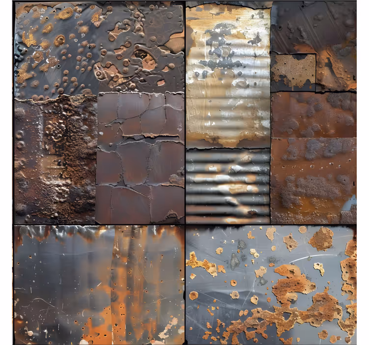Industrial style tiles wallpaper - TenStickers