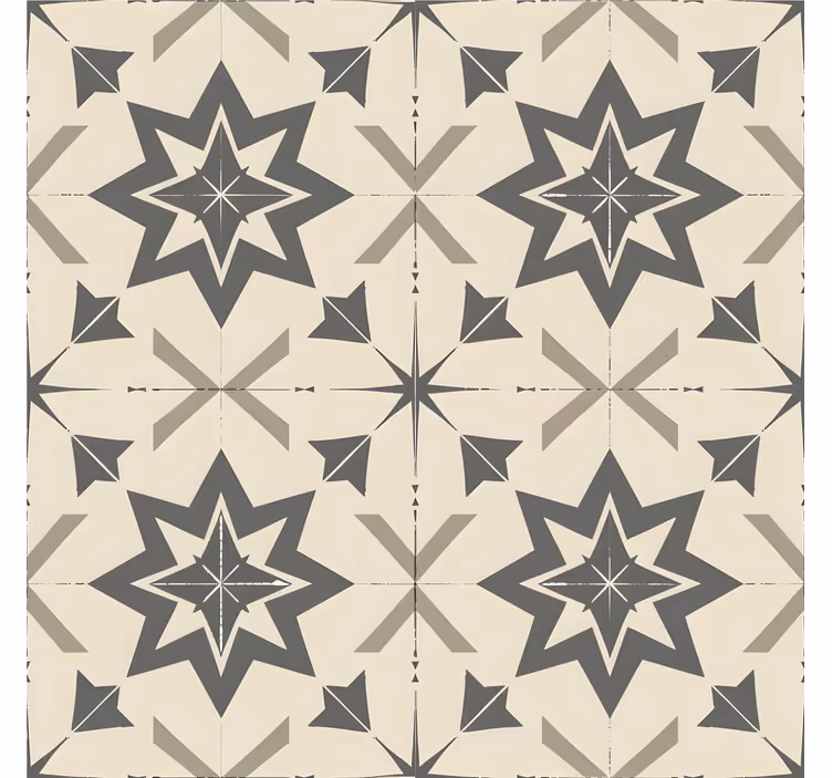 Beige starry design tiles wallpaper - TenStickers