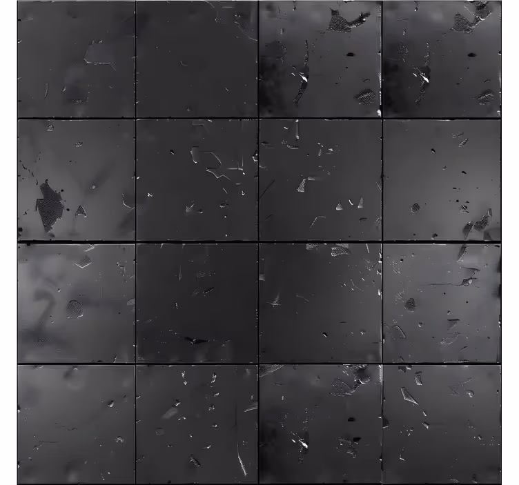 Black industrial style tiles wallpaper - TenStickers