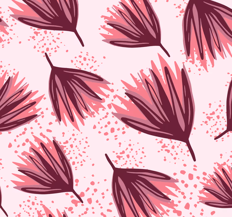 pink Pattern Motif flowers wallpaper - TenStickers
