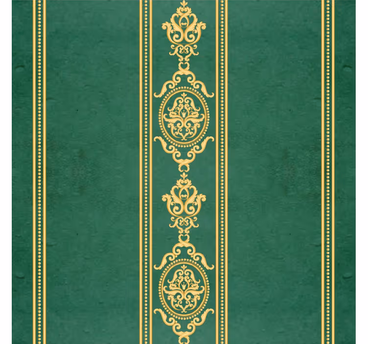 Vertical golden stripes baroque wallpaper - TenStickers