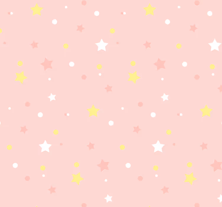 Pink background stars wallpaper - TenStickers
