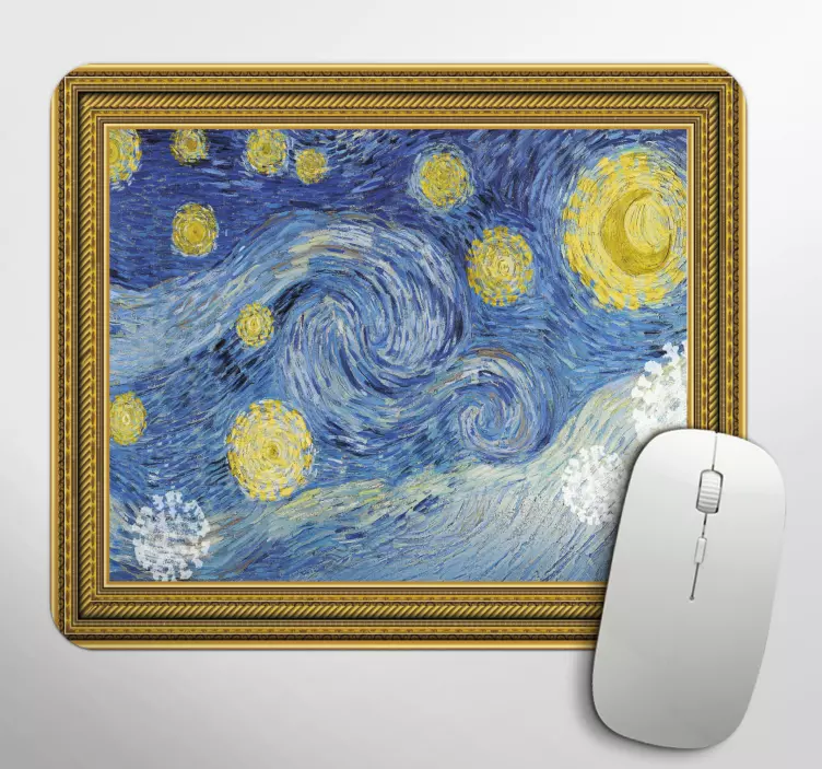 Abstract paint brush art mouse mat - TenStickers