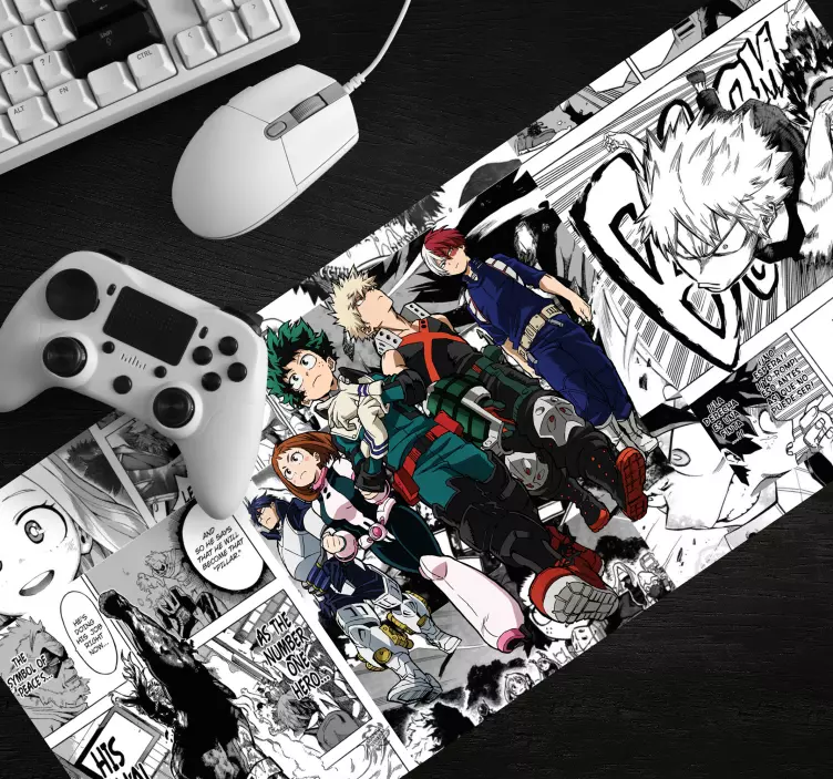 Black and white characters anime mouse pad - TenStickers
